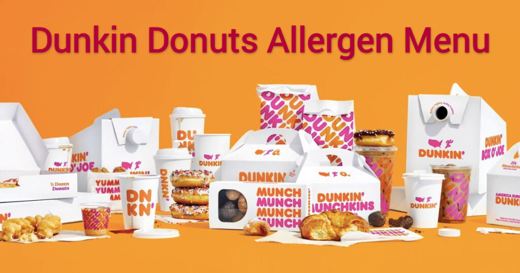 Dunkin Donuts Allergen Menu